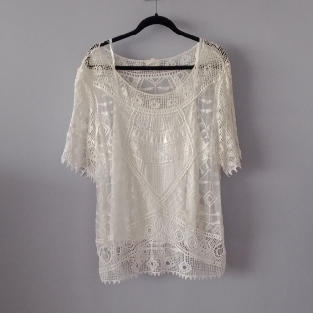 Adiva Cream Lace Detail